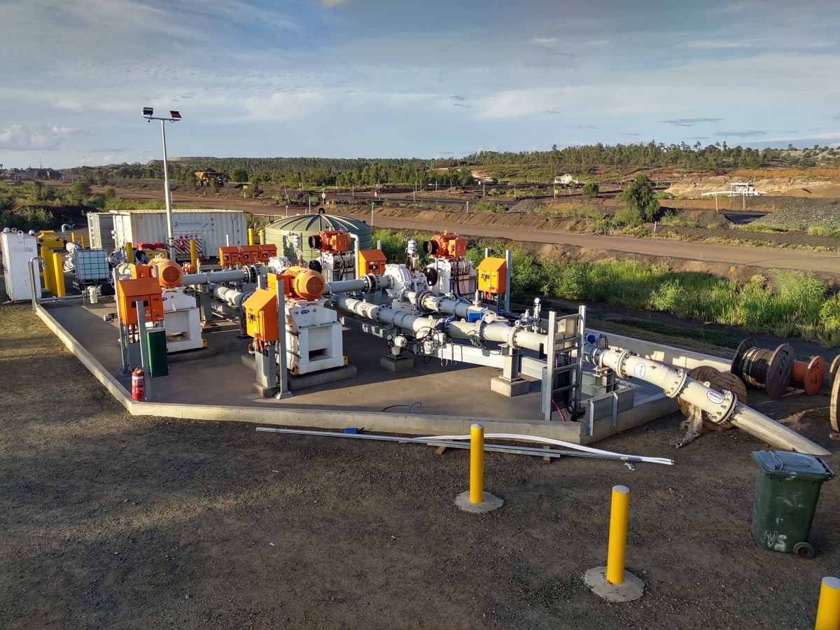 Tailings remote booster pump station